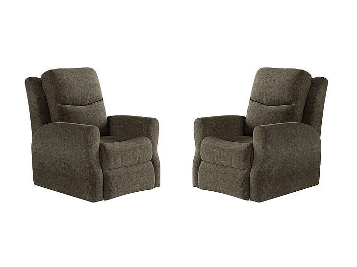 Southern Motion Fame Wallhugger Power Headrest Recliner in Brindle 6007P 164-21 (Set of 2)