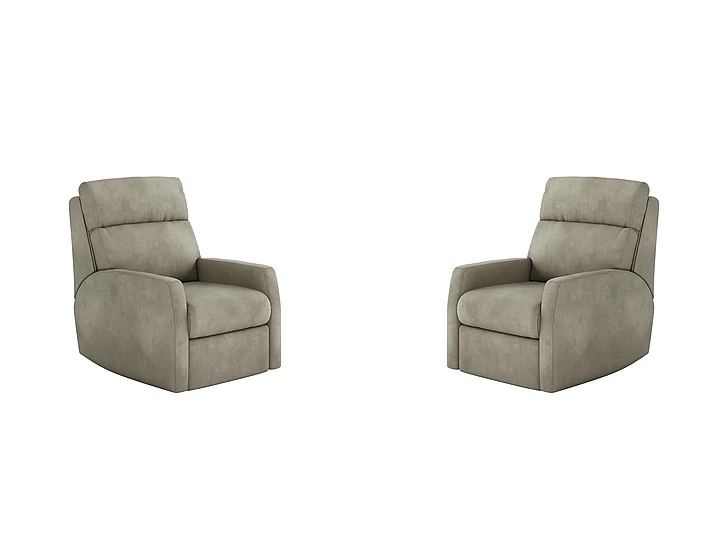 Southern Motion Mimi Power Headrest WallHugger Recliner w/SoCozi in Cobblestone 6095-95P 903-09 (Set of 2)