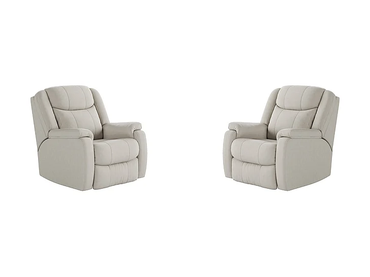 Southern Motion Hercules SoCozi Massage Big Man's Recliner in Eggshell 6240-95P 957-19 (Set of 2)