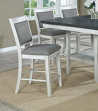 Crown Mark Fulton Counter Height Chair (Set of 2) in White 2727WH-S-24