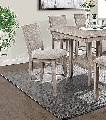 Crown Mark Fulton Counter Height Chair (Set of 2) in White Oak 2727MB-S-24