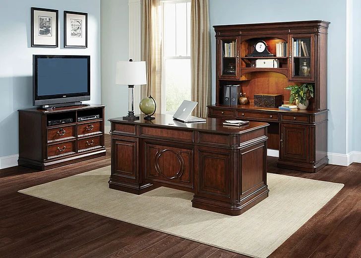 Liberty Brayton Manor Jr Executive Home Office Set in Cognac