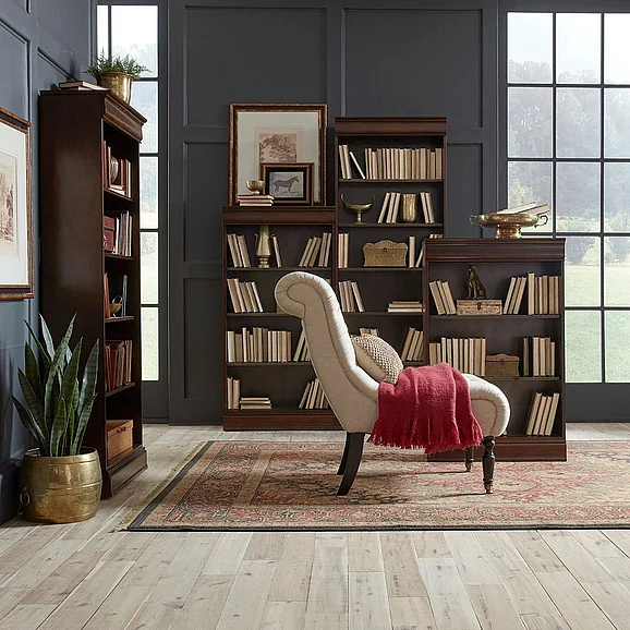 Liberty Brayton Manor 4pc Stepped Bookcase Wall in Cognac 273-HOJ-SBW