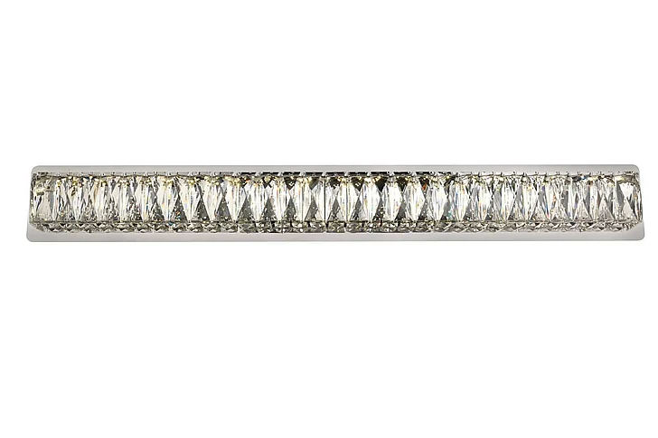 Elegant Monroe Integrated Led Chip Light Chrome Wall Sconce Clear Royal Cut Crystal 3502W35C