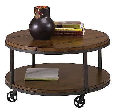 Hammary Baja Round Cocktail Table in Vintage Umber T2075205-00 CLOSEOUT