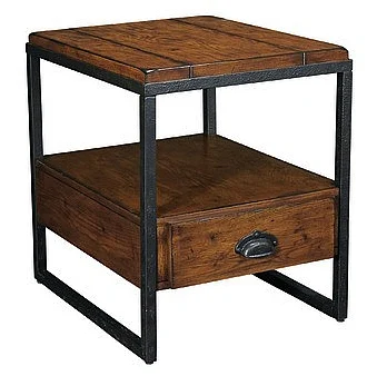 Hammary Baja Rectangular Drawer End Table in Vintage Umber T2075222-00 CLOSEOUT