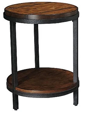 Hammary Baja Round End Table in Vintage Umber T2075235-00 CLOSEOUT