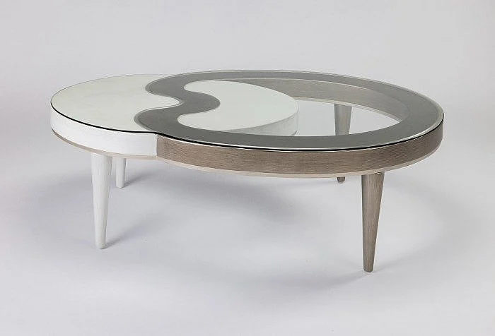 Artmax Coffee Table in White and Silver 2742-CF1