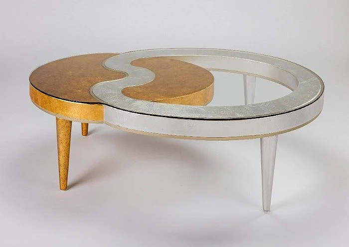 Artmax Coffee Table in Gold and Silver 2742-CF