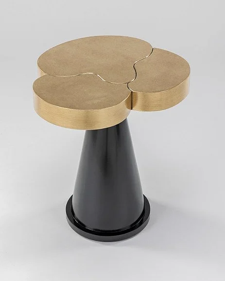 Artmax End Table in Black and Gold 2752-ET