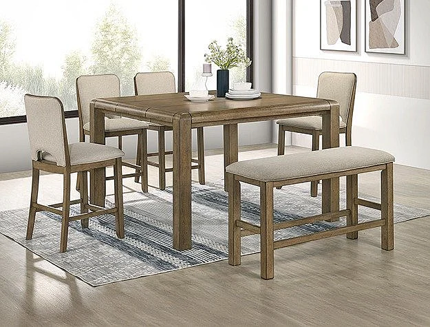 Crown Mark Cockrell 6pc Counter Height Dining Room Set