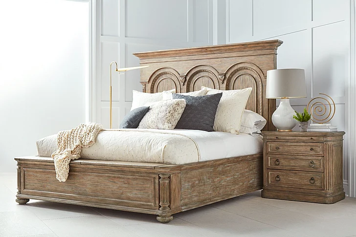 A.R.T. Furniture Architrave 2-Piece Panel Bedroom Set in Rustic Pine