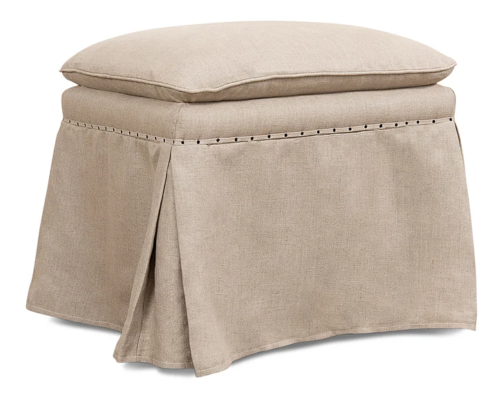 Sarreid Draped Ottoman in Oak Natural 27719