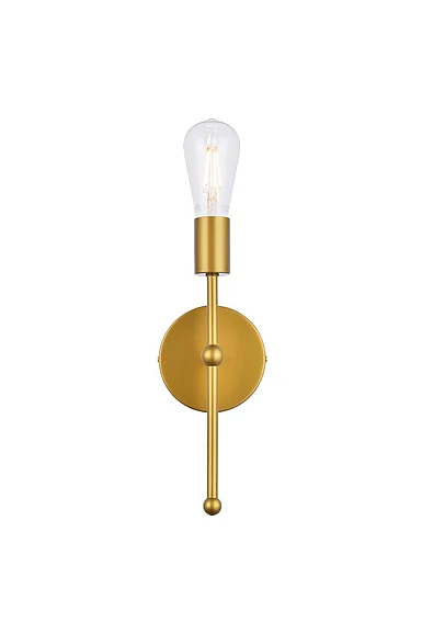 Elegant Keely 1 Light Brass Wall Sconce LD2356BR