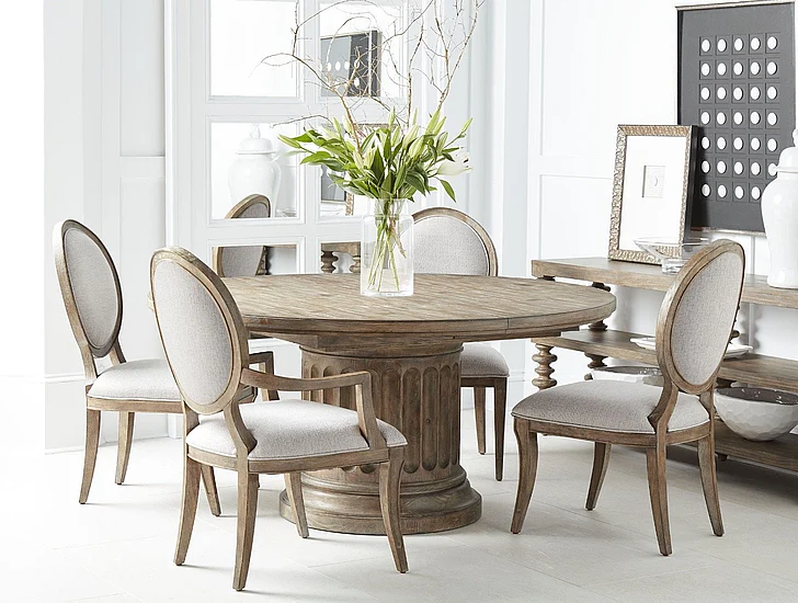 A.R.T. Furniture Architrave 5-Piece Round Dining Table Set in Rustic Pine