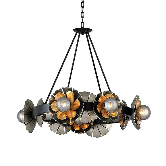 Corbett Lighting Magic Garden Chandelier 278-010-SBK/SSL/OWG