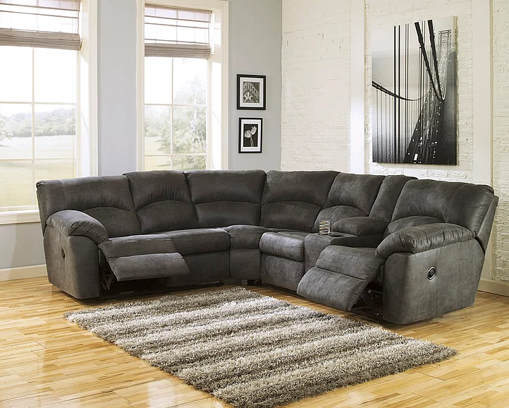 Tambo Reclining Sectional in Pewter