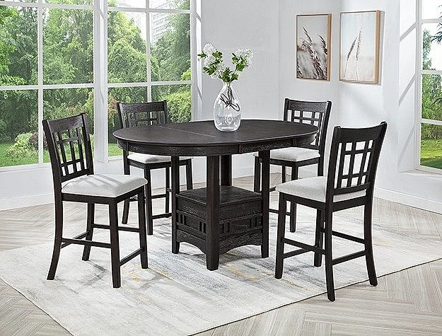 Crown Mark Hartwell 5pc Counter Height Oval Dining Room Set