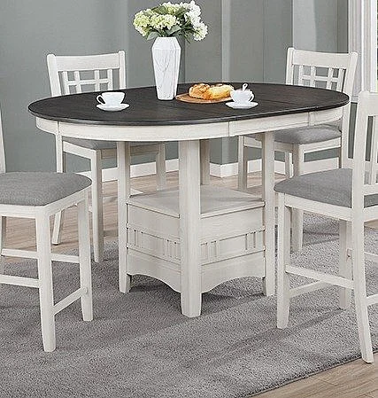 Crown Mark Hartwell Counter Height Table in Chalk Grey 2795CG-T-4260