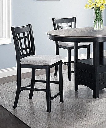 Crown Mark Hartwell Counter Height Chair (Set of 2) in Light Grey 2795LG-S-24