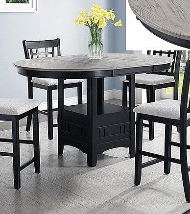 Crown Mark Hartwell Counter Height Table in Light Grey 2795LG-T-4260