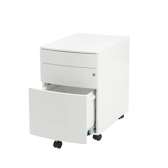 Euro Style Floyd 3 Drawer File Cabinet in White27985WHT CLOSEOUT