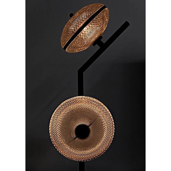 Noir Furniture Gibson Floor Lamp in Black Steel LAMP766MTB