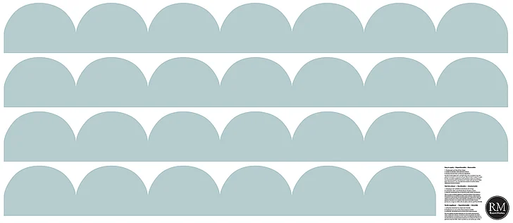 York RoomMates Teal Peel & Stick Scallop Border Decal RMDM5546