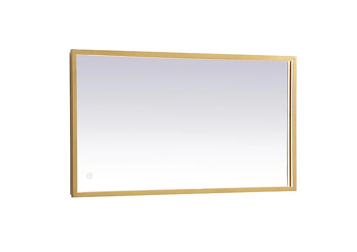 Elegant Pier 20X36 In. Led Mirror with Adjustable Color Temperature 3000K/4200K/6400K in Brass MRE62036BR