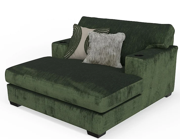 Corinthian 2805 Chaise with Cupholder and USB Port in Luscious Pine FG2805