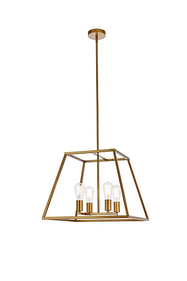 Elegant Declan 20 In. Pendant in Brass LD720D20BR CLOSEOUT