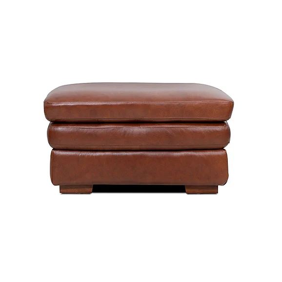 Leather Italia USA Tatum Ottoman 5040 Brown 9661-2825-005040
