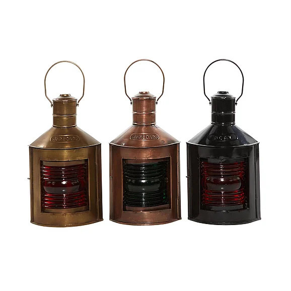 UMA Assortment of 3 Multi Colored Metal Rustic Lantern, 5" x 11" | 28579 CLOSEOUT