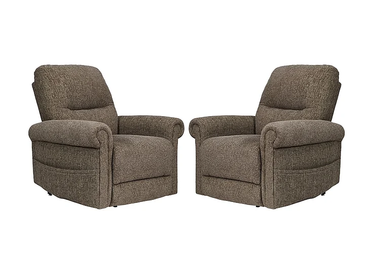 Aureta Power Lift Recliner in Earth 1790212 (Set of 2)