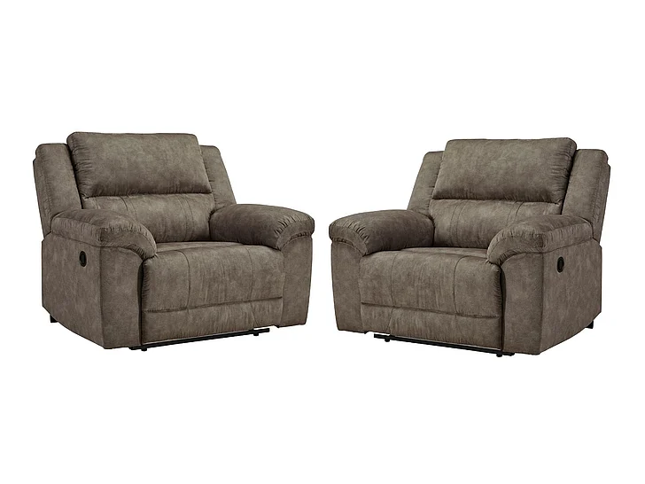 Laresview Zero Wall Wide Seat Recliner in Fossil 3720352 (Set of 2)