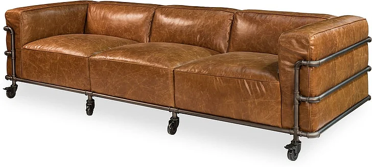 Sarreid Encore IHF Antwerp Couch in Cuba Brown 28897