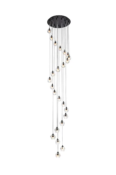 Elegant Eren 24 Lights Black Pendant 3505G19BK CLOSEOUT