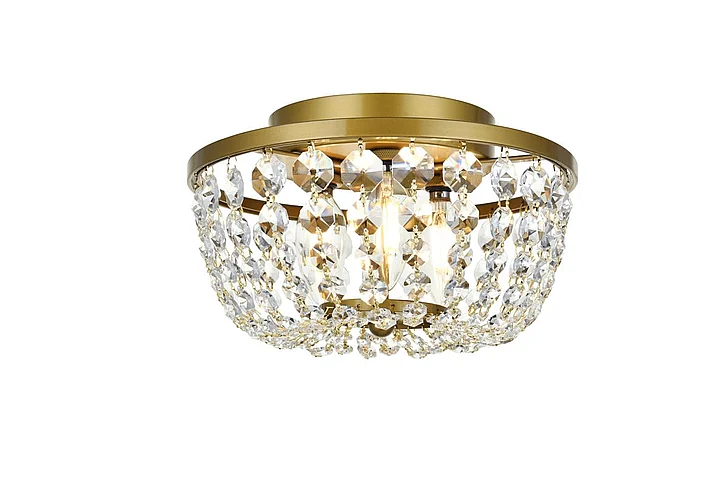 Elegant Cora 10 In. Flush Mount in Brass 1109F10BR