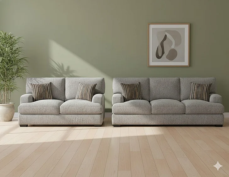 Corinthian 2820 2pc Living Room Set in Duvernay Cobblestone