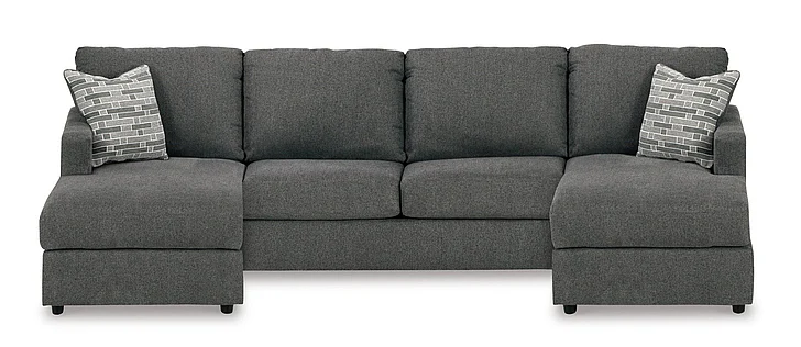 Edenfield 4-Piece Sectional Set in Charcoal