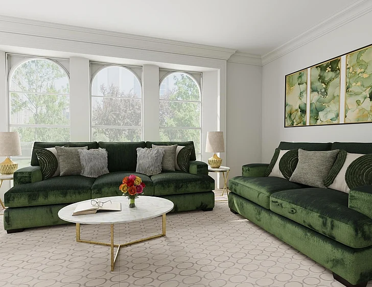 Corinthian 2900 Central 2pc Living Room Set in in Luscious Pine