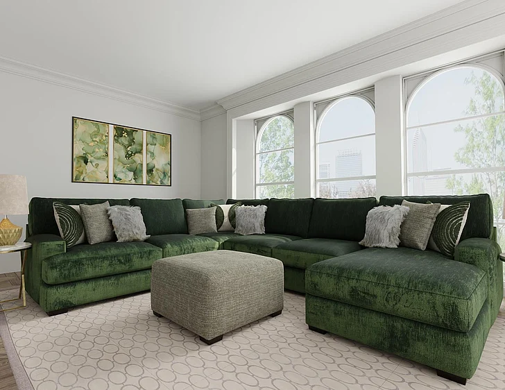 Corinthian 2900S Central Park Sectional in Luscious Pine FG2900 3PC EXPRESS