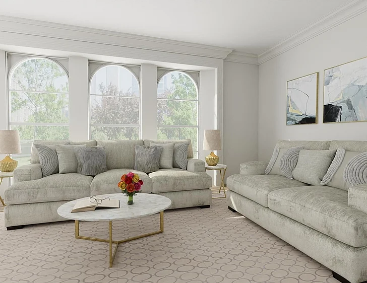 Corinthian 2910 Captiva 2pc Living Room Set in Luscious Doe