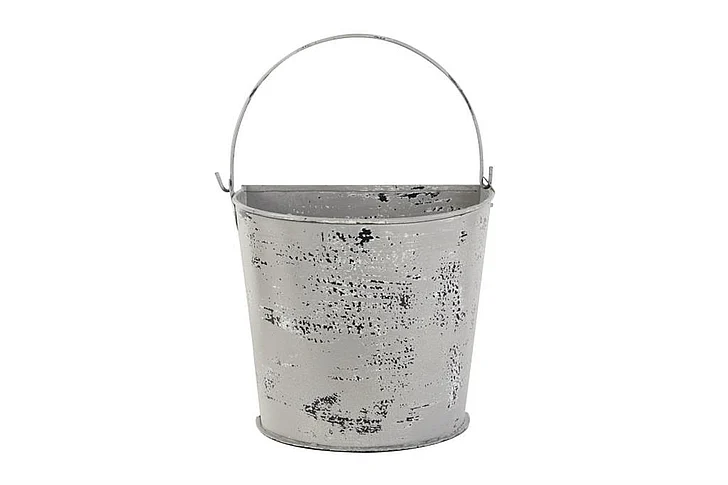 UMA White Metal Planter, 12" x 8" x 10" | 29448 CLOSEOUT