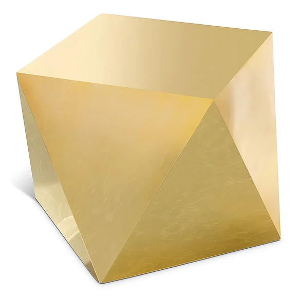 Meridian Gemma End Table in Gold 222Gold-E