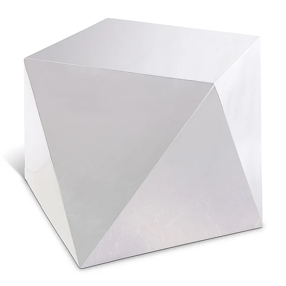 Meridian Gemma End Table in Silver 222Silver-E