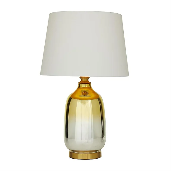 UMA Gold Glass Room Table Lamp, 16" x 16" x 26" | 29679 CLOSEOUT