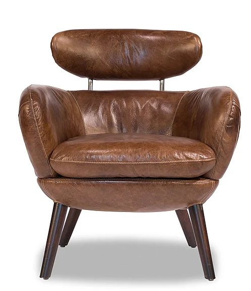 Sarreid Encore IHF Sinclair Arm Chair in Cuba Brown 29757 CLEARANCE