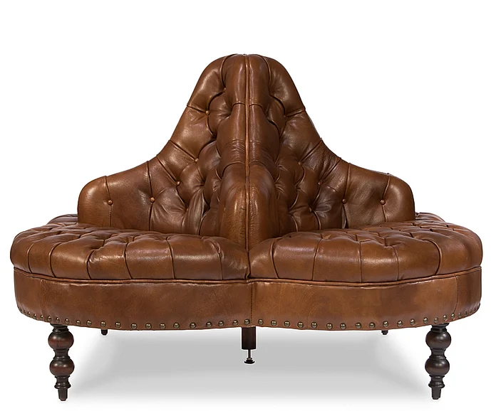 Sarreid Encore IHF Lobby Sofa in Vegetable Brown 29772