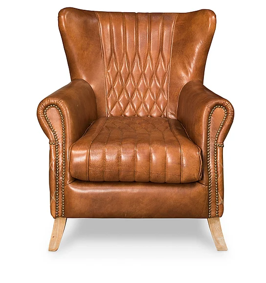 Sarreid Encore IHF Bugatti Arm Chair in Vegetable Brown 29773